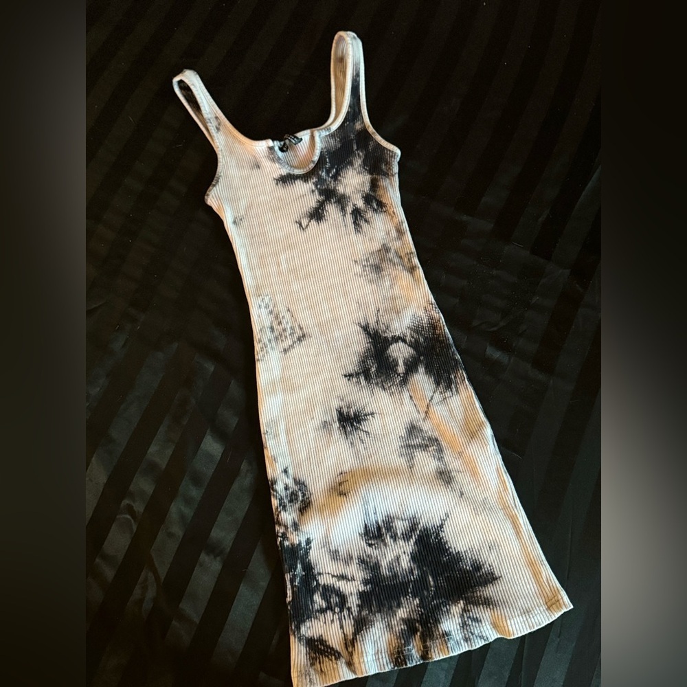 Shein Notch Neck Tie Dye Mini Bodycon Dress - Picture 3 of 7